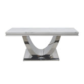 Bentley Mix Brown Marble Dining Table - Pendle Village Furniture